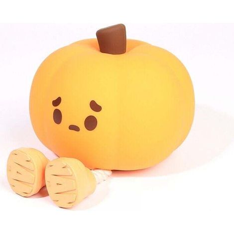 Petite veilleuse LED citrouille, lampe de chevet en Silicone à intensité variable, veilleuse tactile Rechargeable pour la décoration d'halloween (1/4)