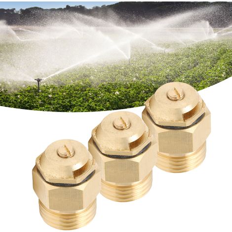 Set mit 3 G1/2-Refraktionssprinklerdüsen, mikrojustierbare Kupfersprinklerköpfe, Gartenbewässerungszubehör (1/5)
