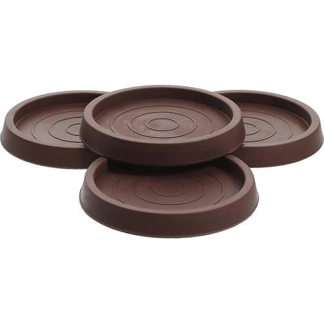 Lot de 4 dessous de verre ronds pour meubles, antidérapants, en caoutchouc, pour canapé ou autre.-6.3x6.3x0.9cm-Brown