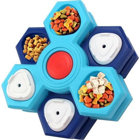Jouet Puzzle Pour Chien - Roue Tournante À Couches Multiples - Distributeur De Nourriture Lent - Pour Stimulation Mentale Intérieure - 1 Pièce (1/2)