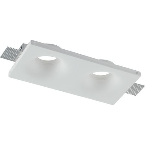 "Faretto ad incasso SENSO in gesso verniciabile con doppia diffusione 24x12x4 cm." (1/3)