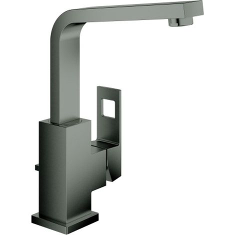 GROHE Grifo monomando para lavabo Eurocube 23135 EcoJoy caño alto hard graphite cepillado, 23135AL0