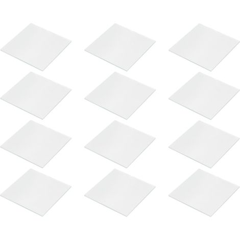 12pcs Feuilles de Verre Dépoli en Verre 60x60mm pour Expériences Chimiques et Physiques, Scellage, Faciles à Transporter pour Bouteilles de Gaz (1/5)