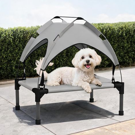 Lit pour chien avec toit extérieur portable déperlant jusqu'à 10 (1/5)