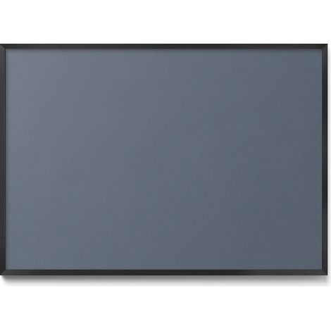 Tableau Magnétique en Métal pour Aimants - Motif Couleur gris froid - Minimaliste - Cadre Noir - 100x70 cm - Tableau Métallique Aimanté