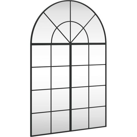 Wall Mirror Black 80x120 cm Arch Iron vidaXL (1/5)