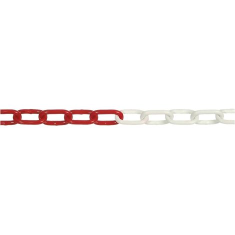 CATENA SEGNALETICA ACCIAIO BICOLORE bobina mt 30 bianco/rosso