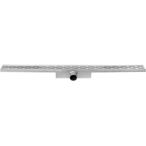 Easy Drain Compact 30 caniveau de douche inox avec plaque simple siphon inox 30mm 70cm profondeur d'encastrement 63mm avec sortie latérale (1/2)