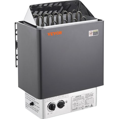 Poêle de Sauna Électrique Portable, 8 kW, 400 V 3 N, avec Minuterie 3 h, Contrôleur Intégré, 110℃ Max, pour Sauna 8-12 m³, Utilisation Commerciale de Douche de Spa Hôtel, Pierres Non Incluses (1/5)