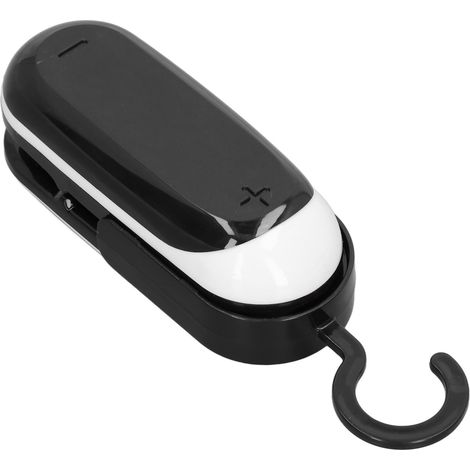 Mini scelleuse de sacs 2 en 1, presse et coupeuse portables, outil de scellage sous vide pour sachets de chips, accessoire de cuisine noir (1/5)