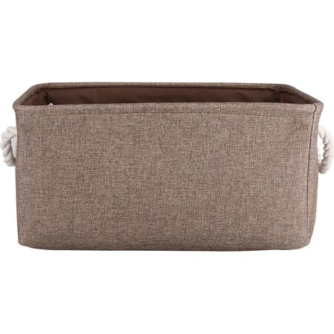 Panier de rangement pliable en tissu marron L (1/5)
