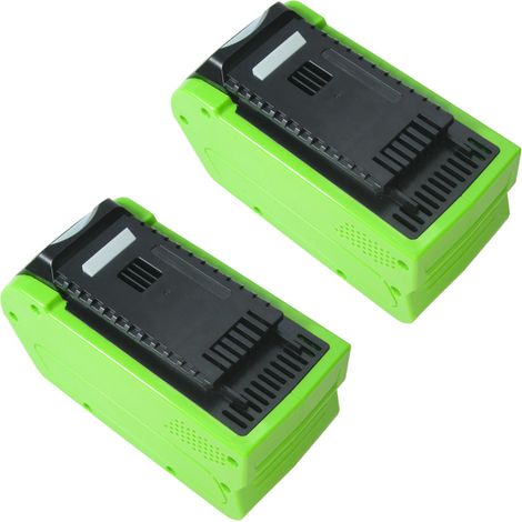 2x Trade-Shop Li-Ion Akku 40V / 3000mAh für Greenworks Cramer PowerWorks Allett Kettensäge Rasentrimmer Rasenmäher Gebläse Heckenschere Hochentaster (1/4)