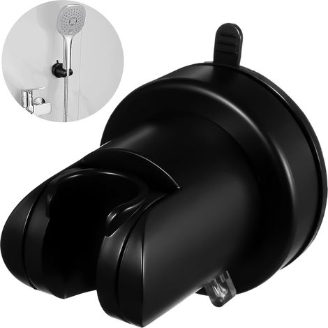 Support de pommeau de douche à ventouse, noir,réglable et repositionnable, support mural, accessoires de salle de bain pour installation sur des (1/5)