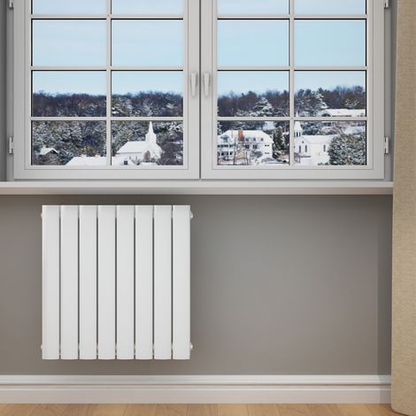 ELEGANT Design Heizkörper Flachheizkörper Weiß 630x616mm Horizontal Doppellagig (1/5)