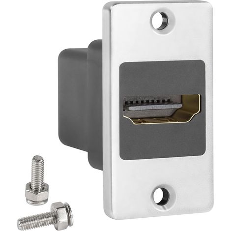 4K HDMI 2.0 Rectangular Panel Adapter Female to Female Mounting Connector,  HD Display Dock for Device Panel,  Desktop,  Wall,  PC Monitor Projector HDTV (1/5)