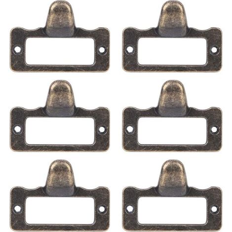 Support pour étiquettes en bronze et porte-cartes de visite en métal pour tiroirs et armoires