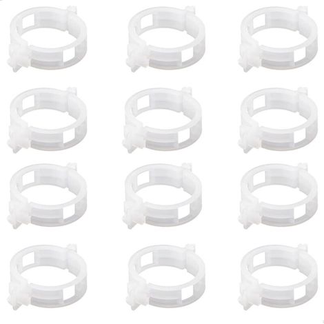 Plante Clips Support de Plantes pour Légumes Tomates et Plants de Vignes Lot de 100 Pinces à Plantes en Plastique Blanc Réutilisables pour Petites et Grandes Pousses et Plantes Grimpantes Blanc (1/4)