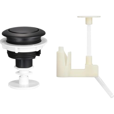 Bouton de chasse d'eau, Noir, bouton de réservoir de toilette (1/5)