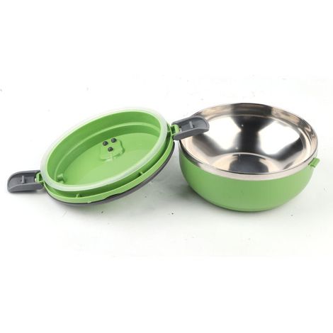 Round 1 Layer Durable Stainless Steel Lunch Box Bento Picnic Food Container