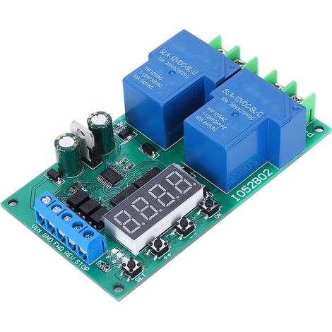 30A12V Multifunktions-Motorsteuerung mit Vorwärts- und Rückwärtslauf, Start- und Stoppverzögerungsrelais (1/5)