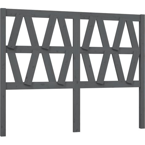 Testiera per dormire accessorio per camera da letto 146 x 4 x 100 cm legno di pino grigio TDL0203445