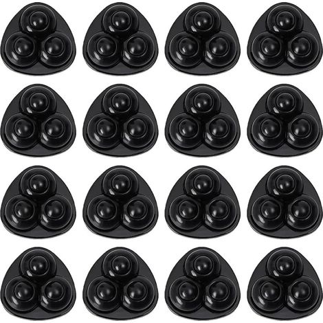 Roulettes Pour Meubles - Auto-Adhésives 360° À Trois Billes En Nylon Noir - Pour Machine À Café Poubelle Appareils De Cuisine - Lot De 16 Pièces (1/5)