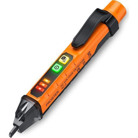 NCV-Spannungsprüfstift, Spannungsdetektor, einstellbare Empfindlichkeit, 12–1000 V/48–1000 V, berührungsloser Stifttester, akustischer Alarm, Phasen-/Neutralleiterprüfung, Taschenlampe