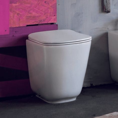 Wc a Terra Senza Brida Kerasan "Tribeca" Bianco Lucido (1/4)