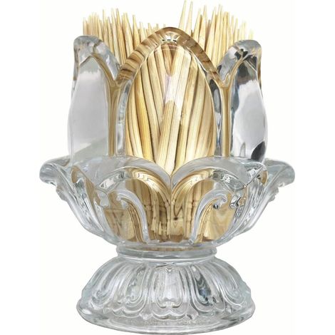 HillSpring Zahnstocherhalter, dekorativer Glasspender