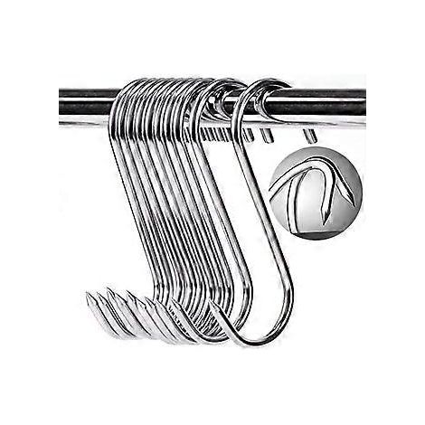 SZTXJ 10 Edelstahl-Fleischerhaken, S-Haken, 100 x 4 mm, S-Haken für Grill, Fleisch, Wurst, Küchenutensilien, rostfrei, robust und langlebig (1/5)