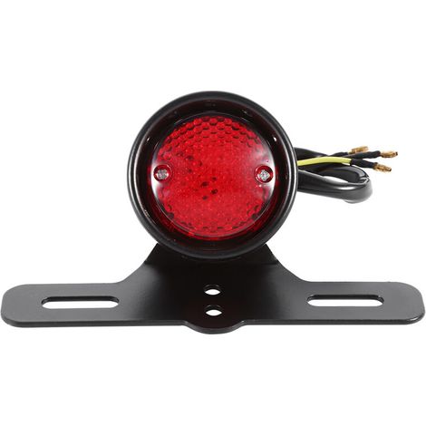Jeffergarden Moto LED rétro rouge feu stop frein arrière pour Honda/Yamaha