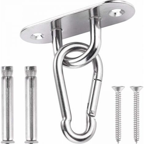 Ceiling Hook, 450KG Capacity Heavy Duty Ceiling Wall Mounting Hook 304 Stainless Steel, Hanging Kit for Hammock Chair (1/5)