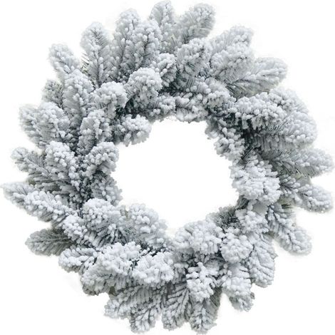 Weihnachtskranz MagicHome, natürlich, beschneit, 45 cm (1/2)