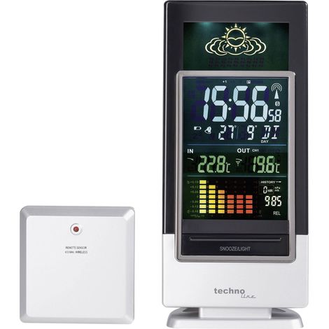 Station météo radiopilotée numérique Techno Line WS 6502 X45182 (1/2)