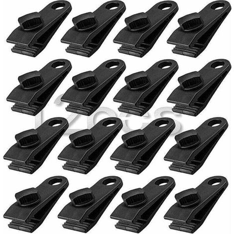Enowelir 12 Pinces Résistantes Pour Bâche Auvent Tente Caravane Housse De Protection Jardin Ombre Tarp Fixation Instantanée (1/4)