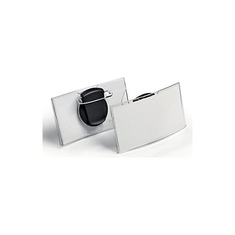 Portanombre convexo  acrílico  con pinza combinada  UE 25