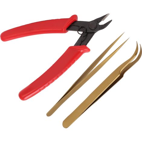 Pince électrique à section coudée et à pointes acérées, protection anticorrosion, résistance magnétique, kit de réparation électronique (1/5)