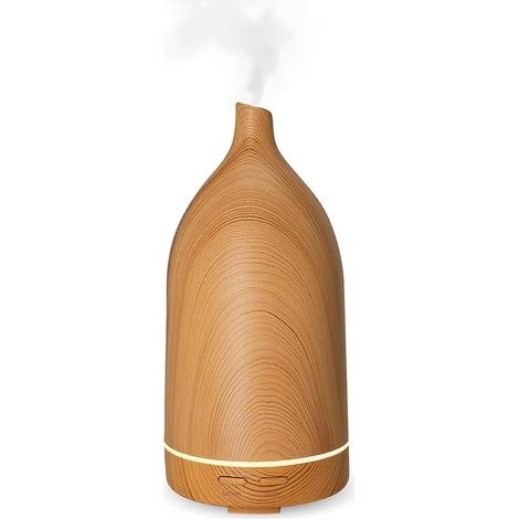 Difusor de aceites esenciales, difusor eléctrico de aceites esenciales, difusor de aromaterapia, silencioso (20 dB), difusor de fragancias para el hogar sin BPA con LED, humidificador para dormitorio,