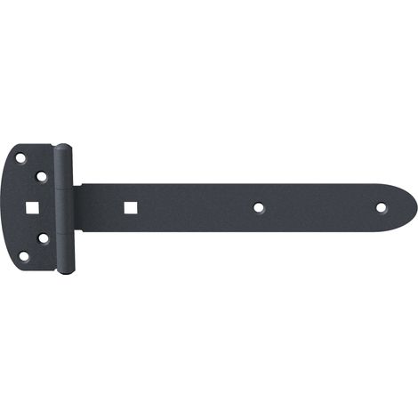 Croix de suspension avec tige rivetée plastifiée gris graphite penture 391 x 58,7 mm charnière 103 x 40 mm