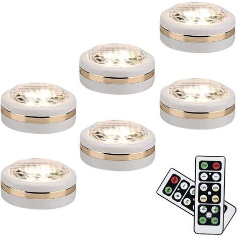 Lot de 6 lampes LED sans fil avec télécommande (1/5)
