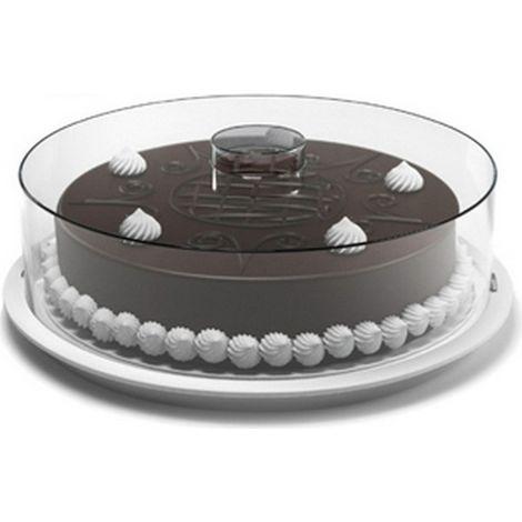 Moule à Gâteau Récipient En Plastique Couvercle élévateur Funge 29cm H 9cm Assiette De Transport