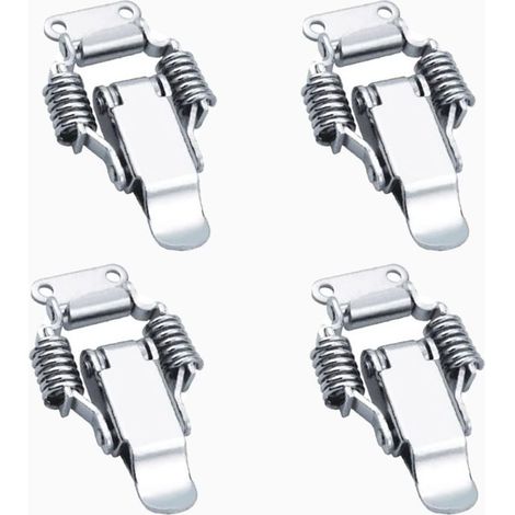 4 Pièce Verrou de Tension, Serrure à levier de verrouillage de boîte, Fermeture à Ressort Loquet, Serrure Tension En Acier Inoxydable (1/5)