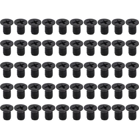 50 schwarz verzinkte DIN 965 Kreuzschlitz-Senkschrauben - Sortimentsset M3x5 (50 Stück)