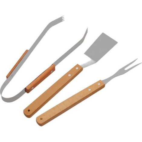 Fourchette À Grillades - Spatule À Grillades - Pince À Grillades - Ensemble De 3 Pièces En Acier Inoxydable Pour Barbecue Extérieur (1/5)