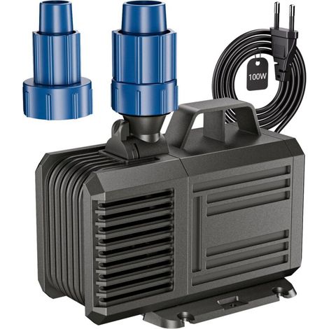 5000 l/h (maximal) 100 W Tauchpumpe für Aquarienteiche mit 2 Düsen. Springbrunnenpumpe. Maximale Förderhöhe 4,2 m. (1/4)