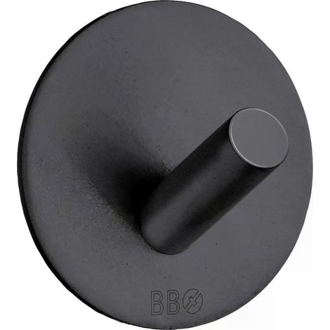 Smedbo Haken in Edelstahl, Schwarz, Selbstklebend BB1090 (1/3)