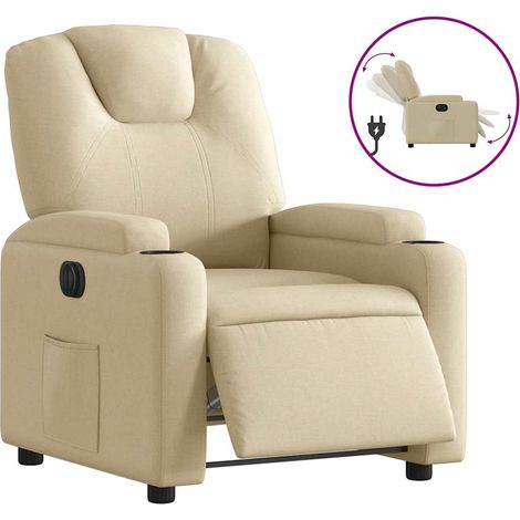Maison Exclusive - Relaxsessel Elektrisch Creme Stoff