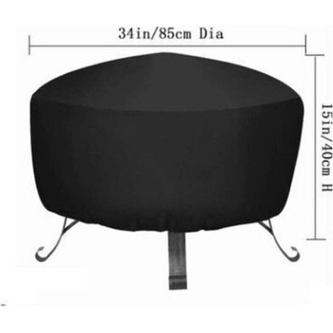 Telo di copertura per barbecue e piastra, copertura protettiva per bracieri Ø 85 x 40 cm, impermeabile, resistente ai raggi UV, antistrappo, tessuto Oxford 210d, copertura per braciere da barbecue (1/4)
