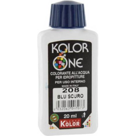 12 x COLORANTE KOLOR ONE 20 ML BLU SCURO 208