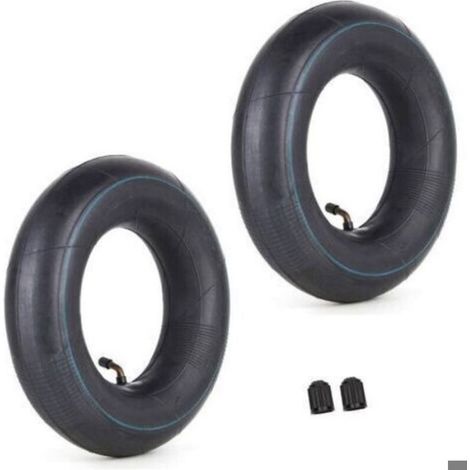 Lot de 2 Chambre à air 4,00/3,50-6 350/400-6 3.50-6 4.00-6 4.10-6 avec tige de valve coudée TR87 Remplacement pour camions à main
